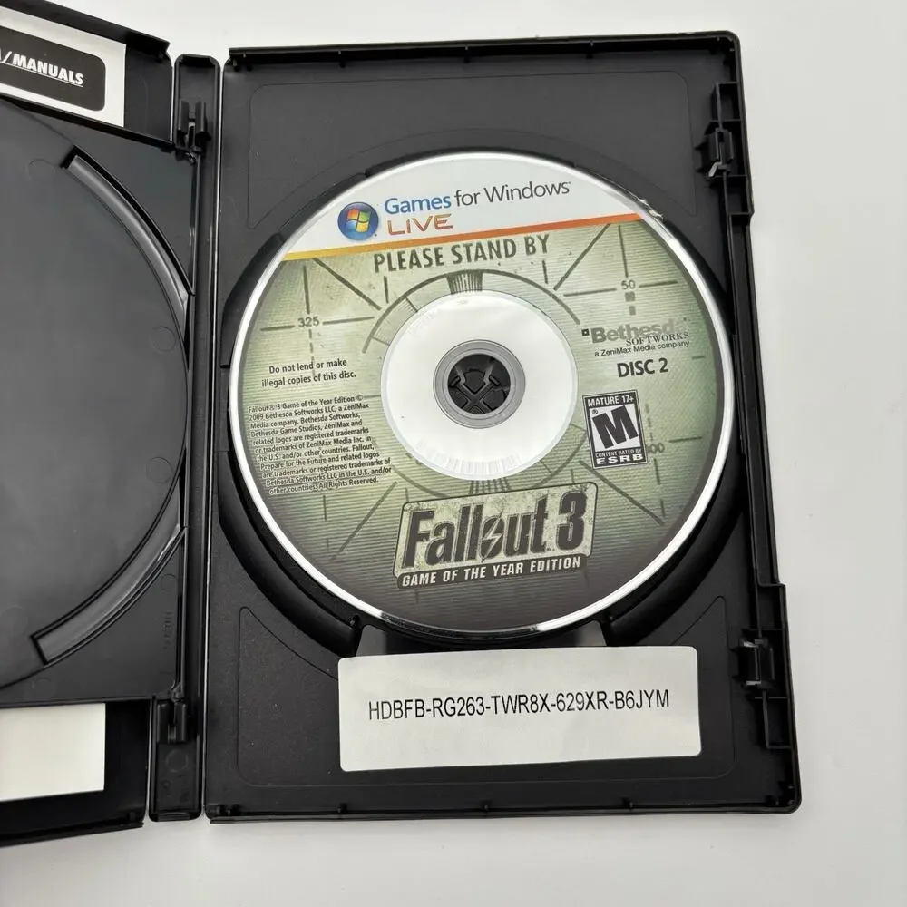 PC DVD Windows Live - Fallout 3: Game of the Year Edition Very Good Condition.